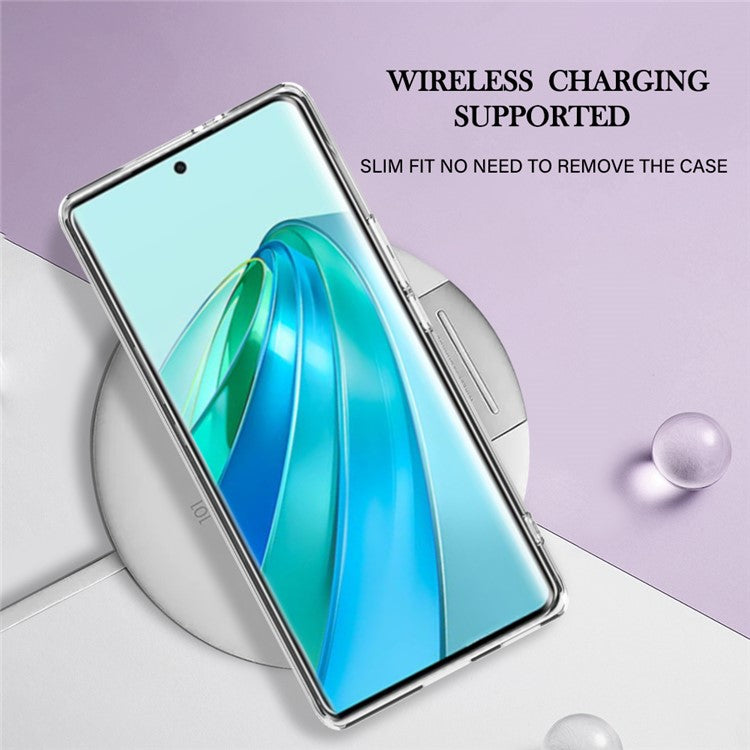 YB IMD Series-16 Style E TPU Phone Case for Honor X9a 5G / Magic5 Lite 5G / X40 5G , Marble Pattern 2.0mm IMD Electroplating Cover - Blue