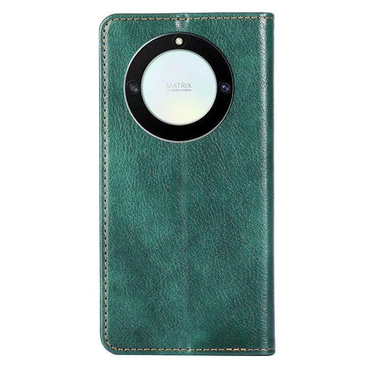 Anti-drop Phone Cover For Honor X40 5G / Honor X9a 5G / Magic5 Lite 5G PU Leather Wallet Stand Case - Green