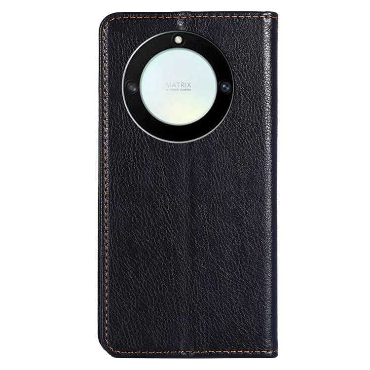 Anti-drop Phone Cover For Honor X40 5G / Honor X9a 5G / Magic5 Lite 5G PU Leather Wallet Stand Case - Black
