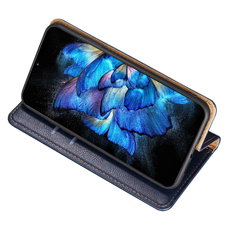Anti-drop Phone Cover For Honor X40 5G / Honor X9a 5G / Magic5 Lite 5G PU Leather Wallet Stand Case - Rose Gold