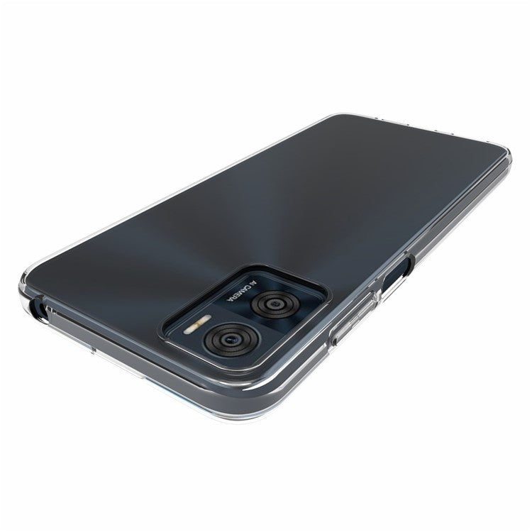 Shockproof Phone Cover for Motorola Moto E22 4G Transparent Glossy Watermark-Free TPU Phone Case