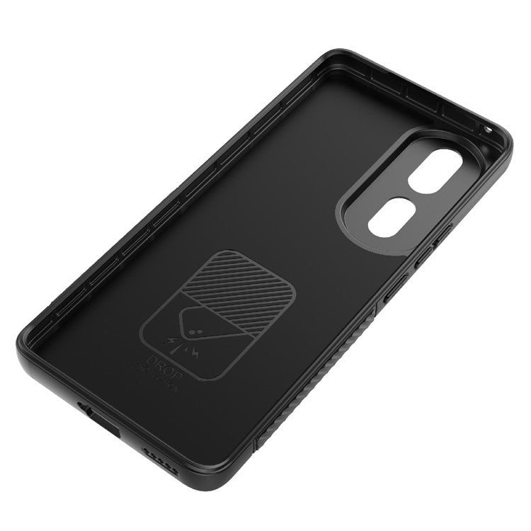 Rugged TPU Phone Case for Honor 80 Pro 5G Anti-Drop Shockproof Kickstand Phone Cover - Black