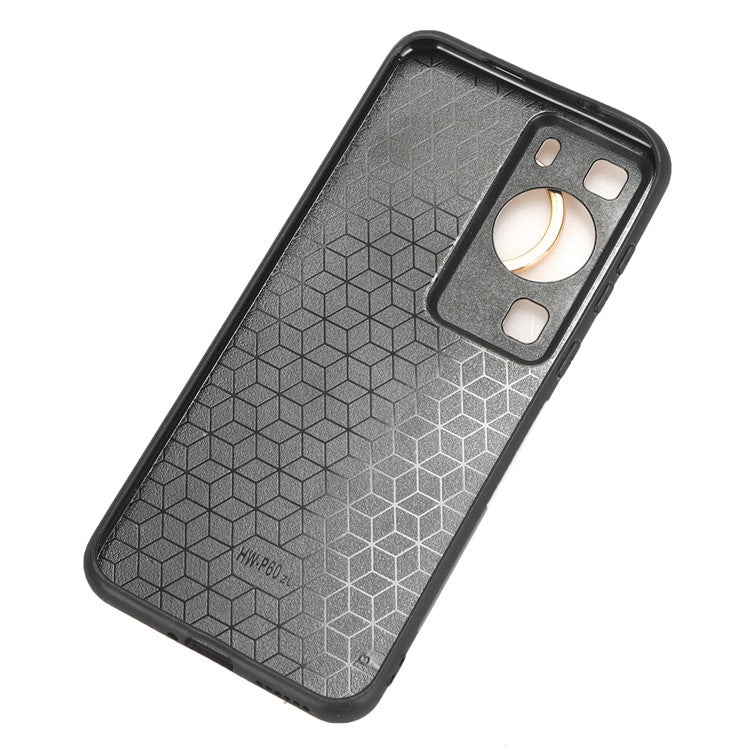 For Huawei P60 / P60 Pro Phone Cover Wristband Kickstand PU Leather Coated PC+TPU Case with Neck Strap - Green