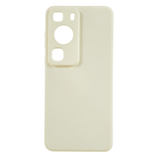 For Huawei P60 / P60 Pro Fiber Lining Anti-Drop Cover Rubberized TPU Phone Case - White