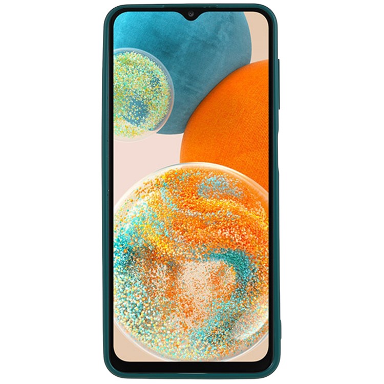 For Samsung Galaxy A23 5G (Global Version) / A23 4G Soft TPU Phone Case Straight Edge Phone Cover - Army Green