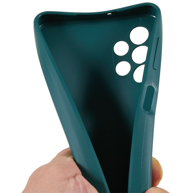 For Samsung Galaxy A23 5G (Global Version) / A23 4G Soft TPU Phone Case Straight Edge Phone Cover - Army Green