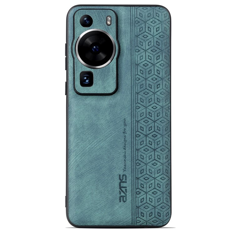 AZNS Back Shell for Huawei P60 / P60 Pro Imprinted PU Leather Coated TPU Cover Phone Case - Green