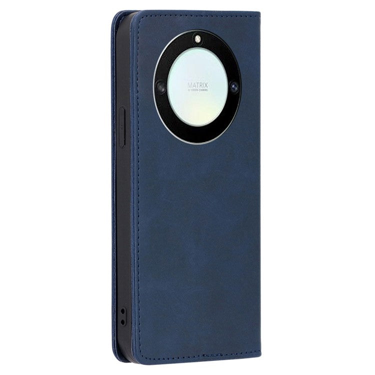 For Honor X40 5G / X9a 5G / Magic5 Lite 5G Calf Texture PU Leather Wallet Stand Phone Case Magnetic Cover - Sapphire
