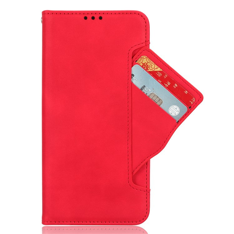 For Huawei nova 11 / nova 12s 4G / nova 12 Lite 4G Flip PU Leather Phone Case Stand Multiple Card Slots Wallet Phone Cover - Red