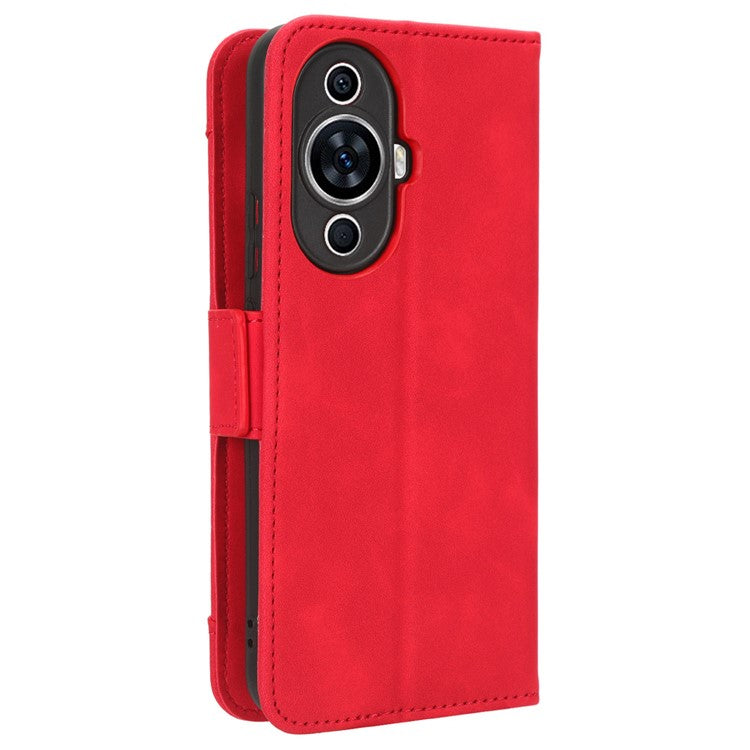 For Huawei nova 11 / nova 12s 4G / nova 12 Lite 4G Flip PU Leather Phone Case Stand Multiple Card Slots Wallet Phone Cover - Red