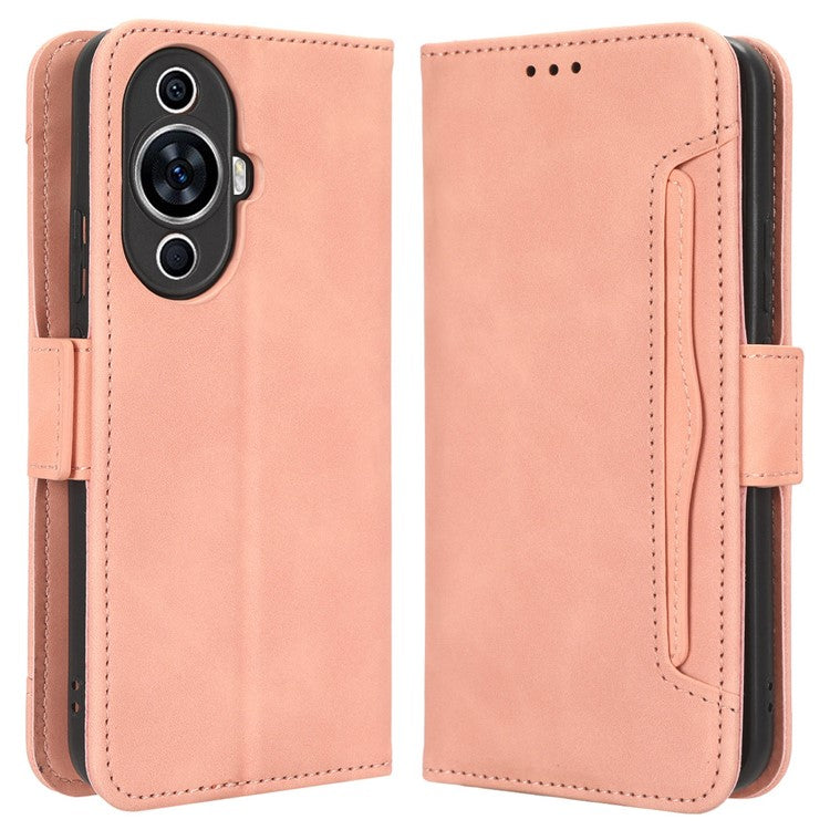 For Huawei nova 11 Pro / nova 11 Ultra PU Leather Wallet Phone Stand Case Multiple Card Slots Phone Cover - Pink