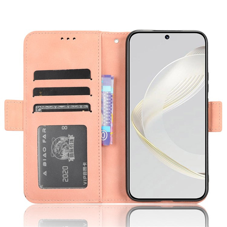 For Huawei nova 11 Pro / nova 11 Ultra PU Leather Wallet Phone Stand Case Multiple Card Slots Phone Cover - Pink