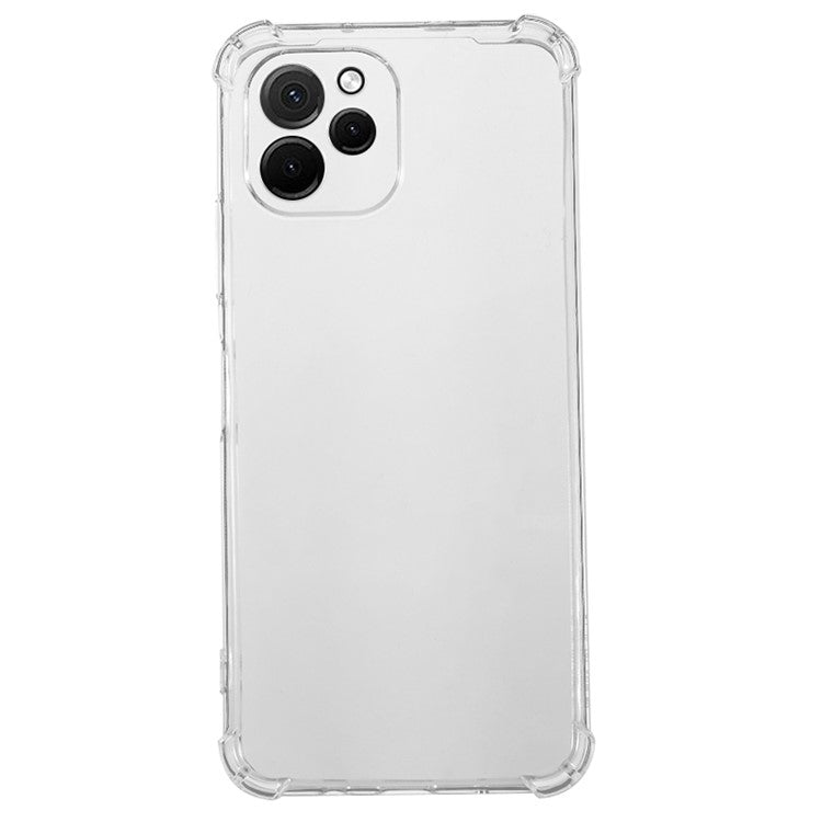 For Huawei nova Y61 4G Transparent Back Cover Reinforced Corner Shockproof TPU Phone Case