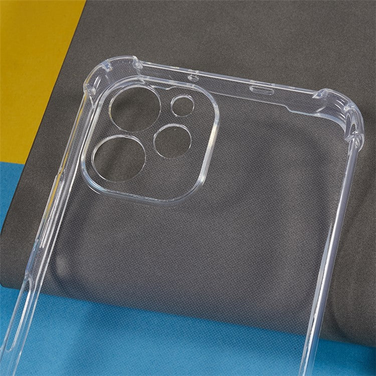 For Huawei nova Y61 4G Transparent Back Cover Reinforced Corner Shockproof TPU Phone Case