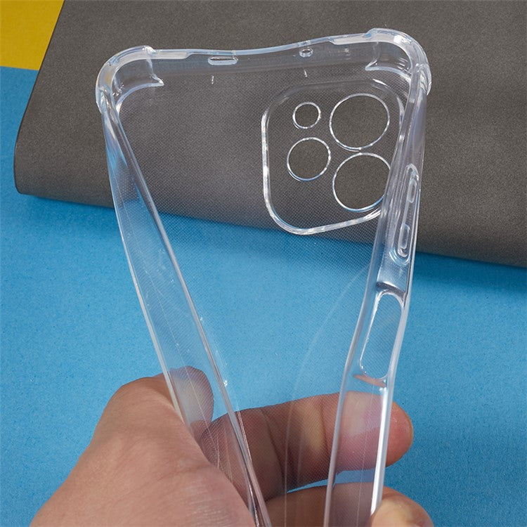 For Huawei nova Y61 4G Transparent Back Cover Reinforced Corner Shockproof TPU Phone Case