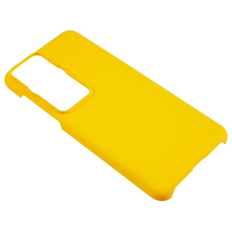 For Huawei P60 / P60 Pro Rubberized Phone Case Anti-scratch Hard PC Phone Back Cover - Yellow