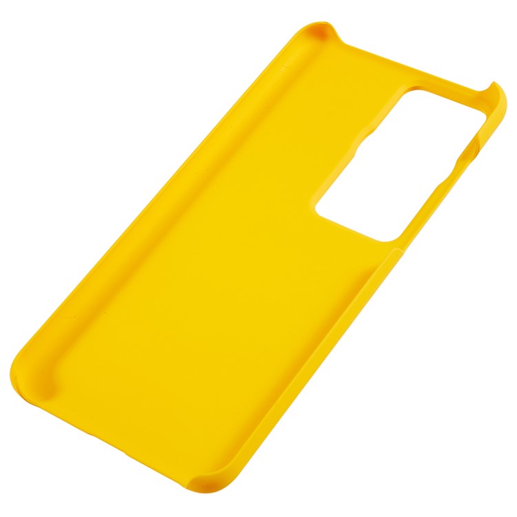 For Huawei P60 / P60 Pro Rubberized Phone Case Anti-scratch Hard PC Phone Back Cover - Yellow