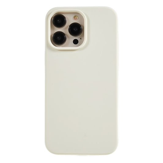 Liquid Silicone Phone Case for iPhone 14 Pro Max Scratch Proof Slim Phone Cover with Soft Lining - White