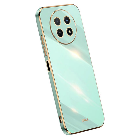 XINLI For Huawei Enjoy 60X Electroplate Case Soft TPU Full Camera Protection Phone Cover - Cyan