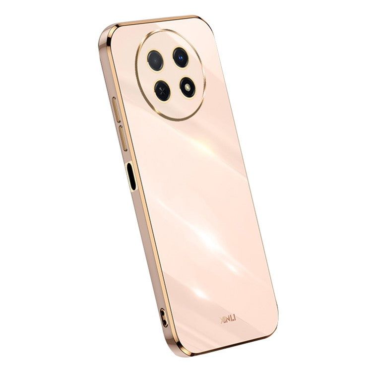 XINLI For Huawei Enjoy 60X Electroplate Case Soft TPU Full Camera Protection Phone Cover - Pink