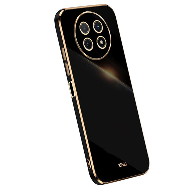 XINLI For Huawei Enjoy 60X Electroplate Case Soft TPU Full Camera Protection Phone Cover - Black