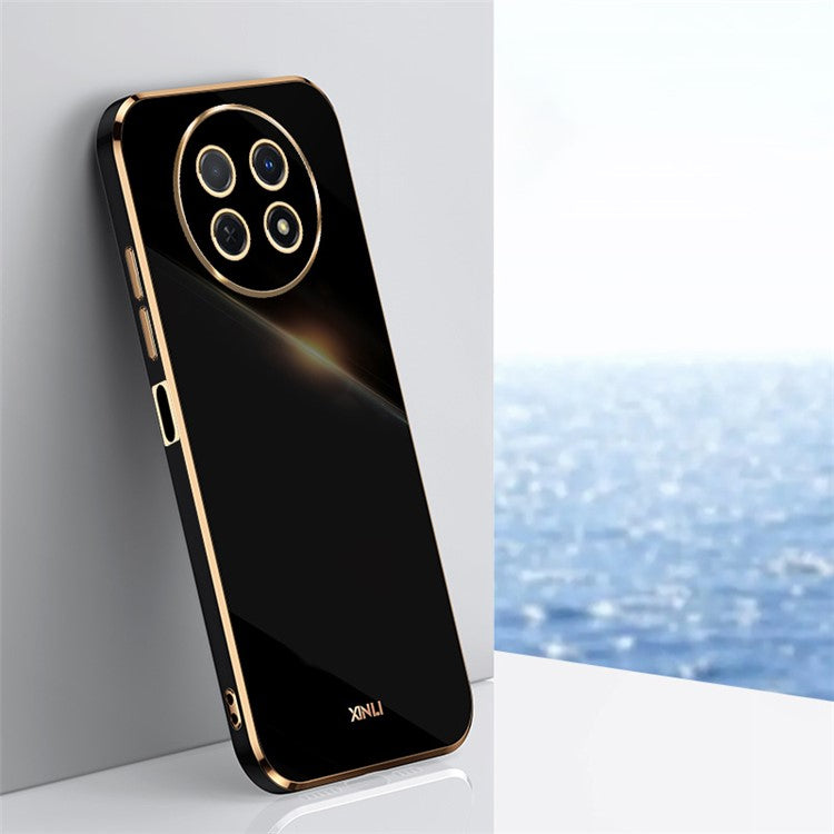 XINLI For Huawei Enjoy 60X Electroplate Case Soft TPU Full Camera Protection Phone Cover - Black