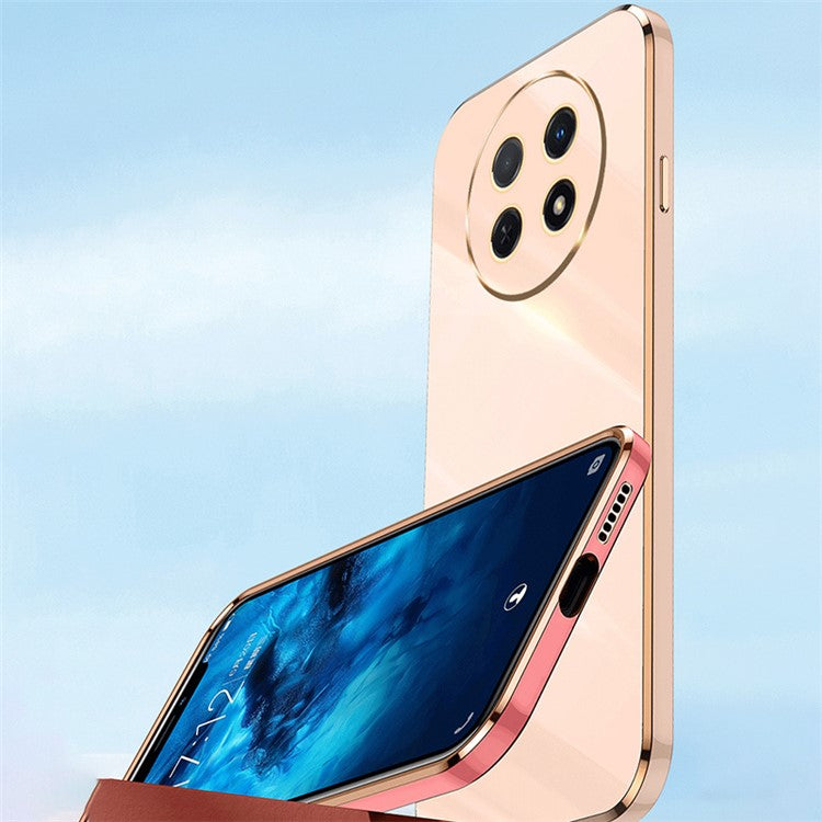 XINLI For Huawei Enjoy 60X Electroplate Case Soft TPU Full Camera Protection Phone Cover - Black