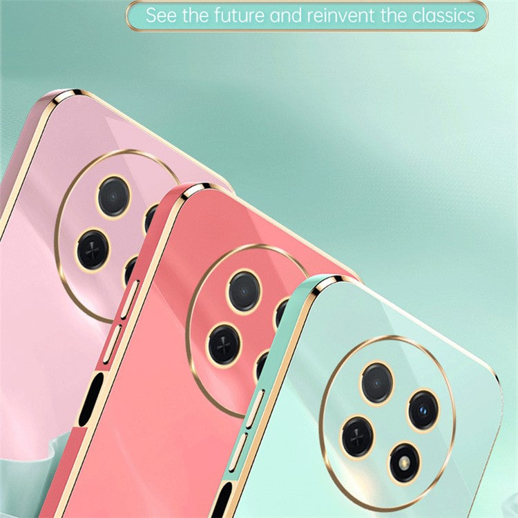 XINLI For Huawei Enjoy 60X Electroplate Case Soft TPU Full Camera Protection Phone Cover - Black