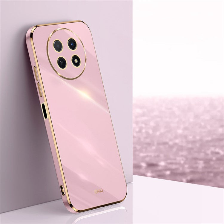 XINLI For Huawei Enjoy 60X Electroplate Case Soft TPU Full Camera Protection Phone Cover - Purple
