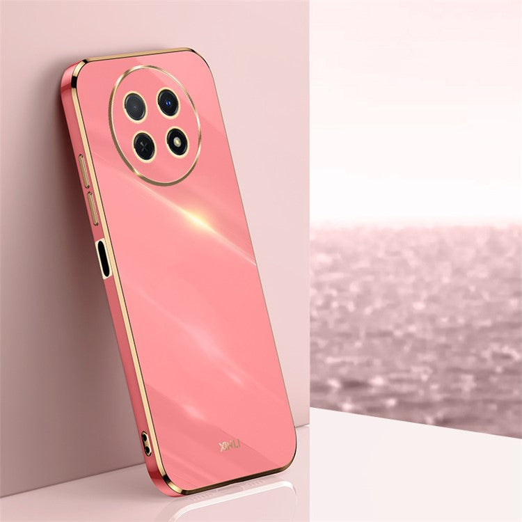 XINLI For Huawei Enjoy 60X Electroplate Case Soft TPU Full Camera Protection Phone Cover - Red