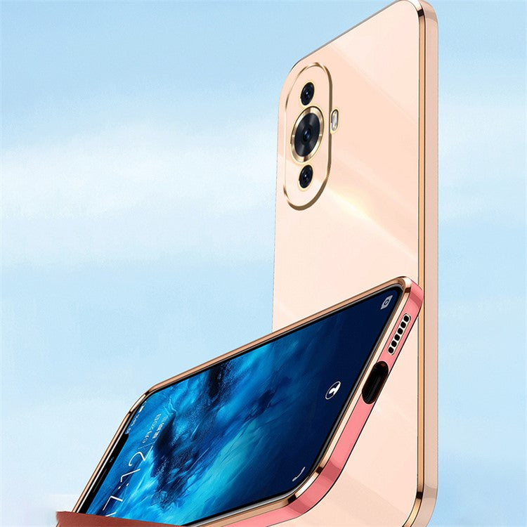 XINLI Anti-drop Phone Case for Huawei nova 11 / nova 12s 4G / nova 12 Lite 4G , Electroplated Precise Lens Cut-out TPU Cover - Blue