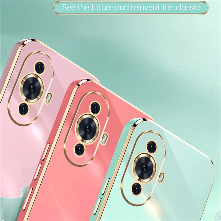 XINLI Anti-drop Phone Case for Huawei nova 11 / nova 12s 4G / nova 12 Lite 4G , Electroplated Precise Lens Cut-out TPU Cover - Blue
