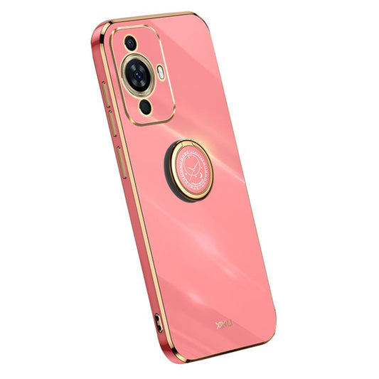 XINLI For Huawei nova 11 Pro / nova 11 Ultra Ring Kickstand Electroplated Phone Case Soft TPU Protective Cover - Red
