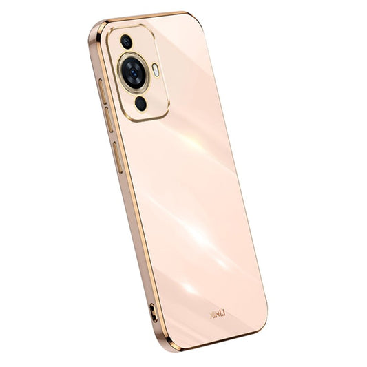 XINLI For Huawei nova 11 Pro / nova 11 Ultra Precise Lens Cut-out Phone Case TPU Electroplating Drop-proof Cover - Pink