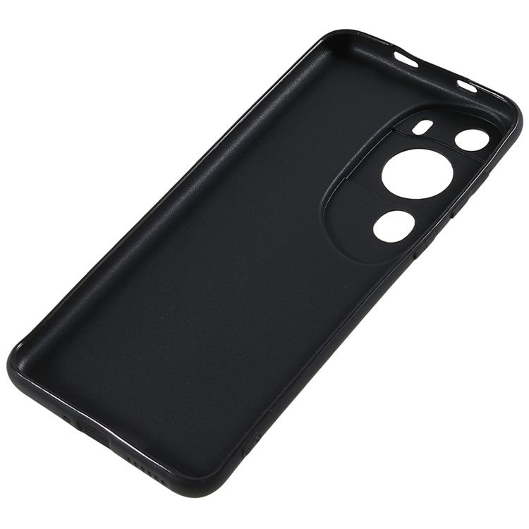 For Huawei P60 Art Drop-proof TPU Case Glossy Cell Phone Cover - Black