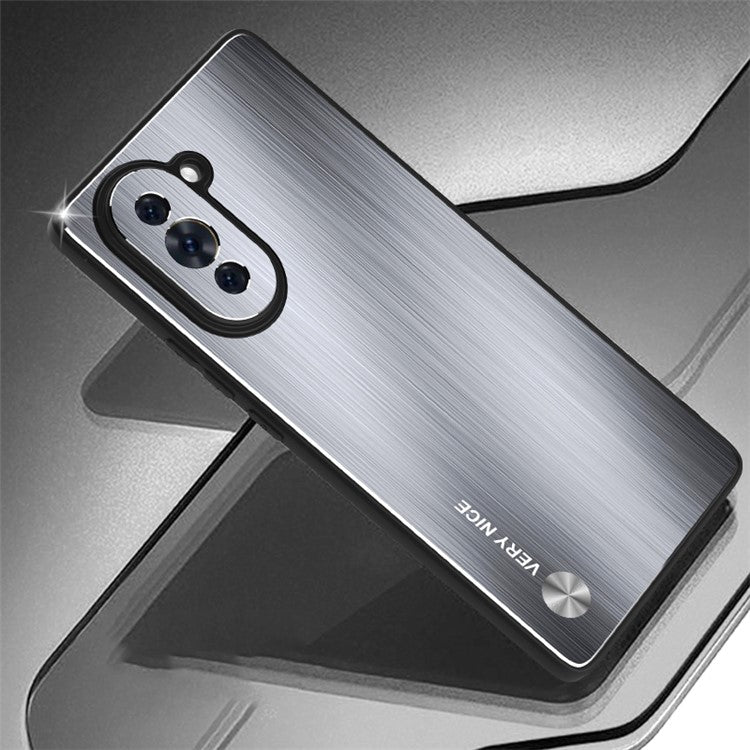 For Huawei nova 10 4G Brushed Metal Case Aluminium Alloy TPU Frame Drop Protection Phone Cover - Silver
