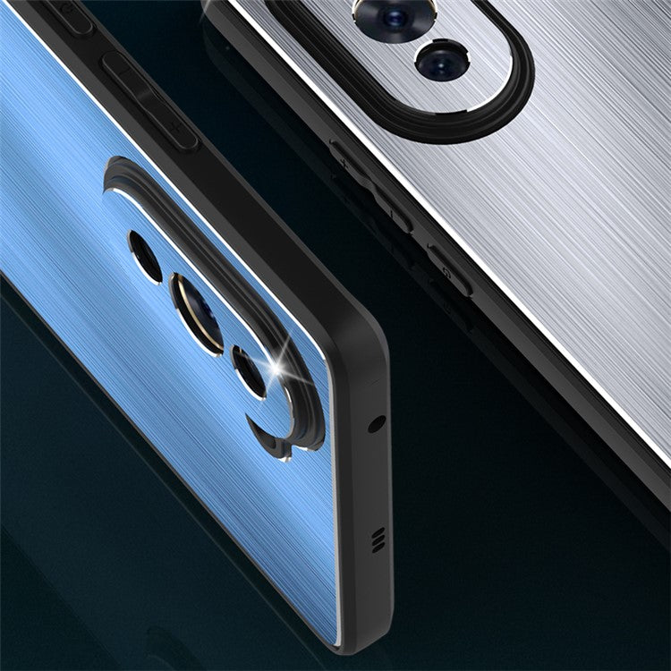 For Huawei nova 10 4G Brushed Metal Case Aluminium Alloy TPU Frame Drop Protection Phone Cover - Silver