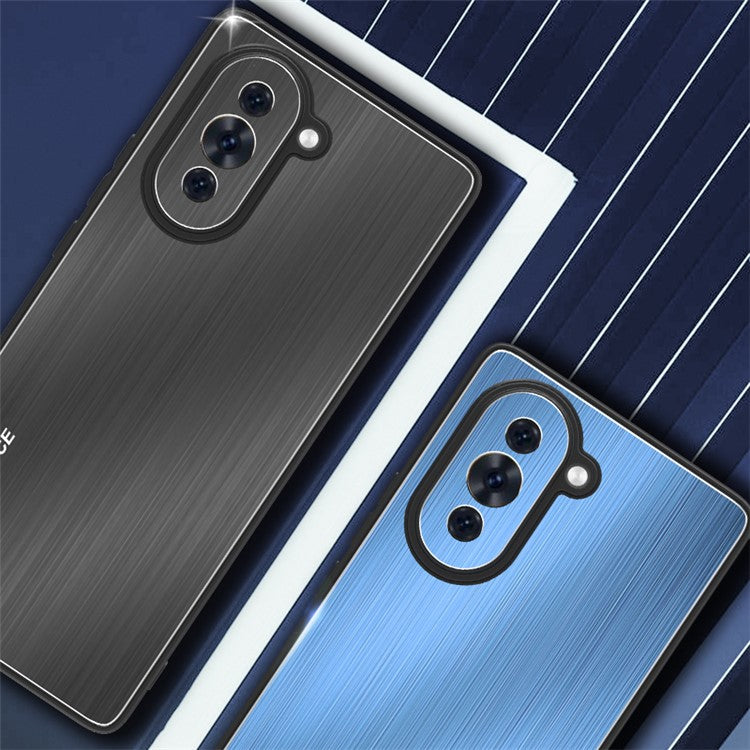For Huawei nova 10 4G Brushed Metal Case Aluminium Alloy TPU Frame Drop Protection Phone Cover - Silver