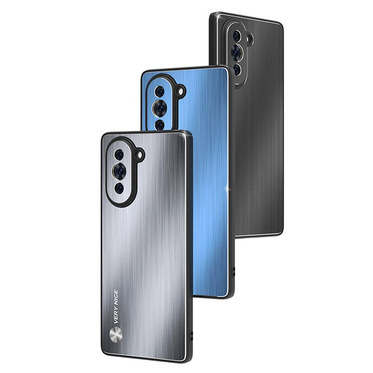 For Huawei nova 10 4G Brushed Metal Case Aluminium Alloy TPU Frame Drop Protection Phone Cover - Silver