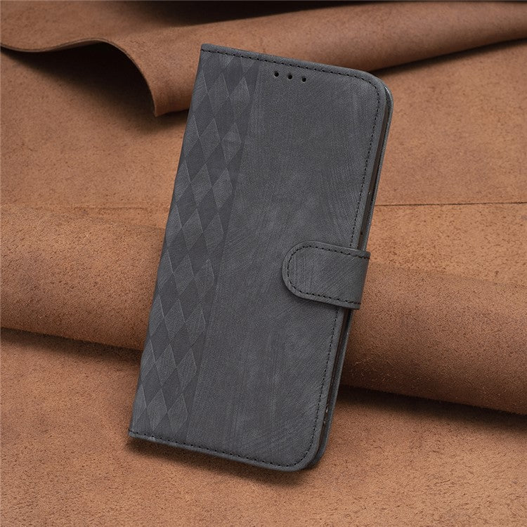 Shockproof Cover for Motorola Moto G13 4G / G23 4G / G53 5G Imprinting Pattern Phone Stand Wallet Case - Black