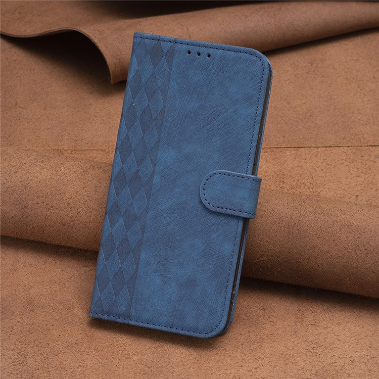 Shockproof Cover for Motorola Moto G13 4G / G23 4G / G53 5G Imprinting Pattern Phone Stand Wallet Case - Blue