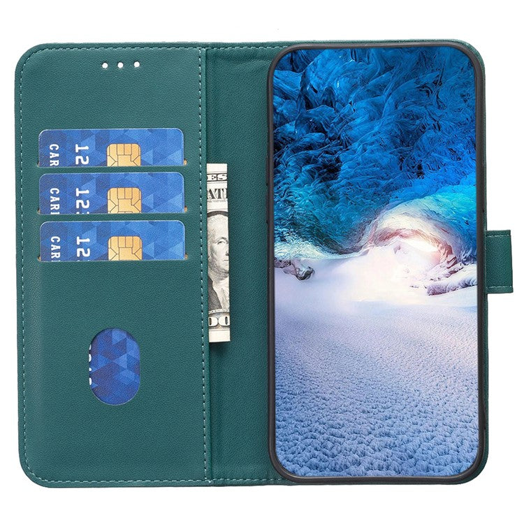 BINFEN COLOR BF17 For Motorola Moto G13 4G / G23 4G / G53 5G Magnetic Phone Case Wallet Leather Phone Stand Cover - Green