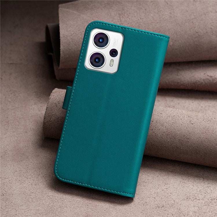 BINFEN COLOR BF17 For Motorola Moto G13 4G / G23 4G / G53 5G Magnetic Phone Case Wallet Leather Phone Stand Cover - Green
