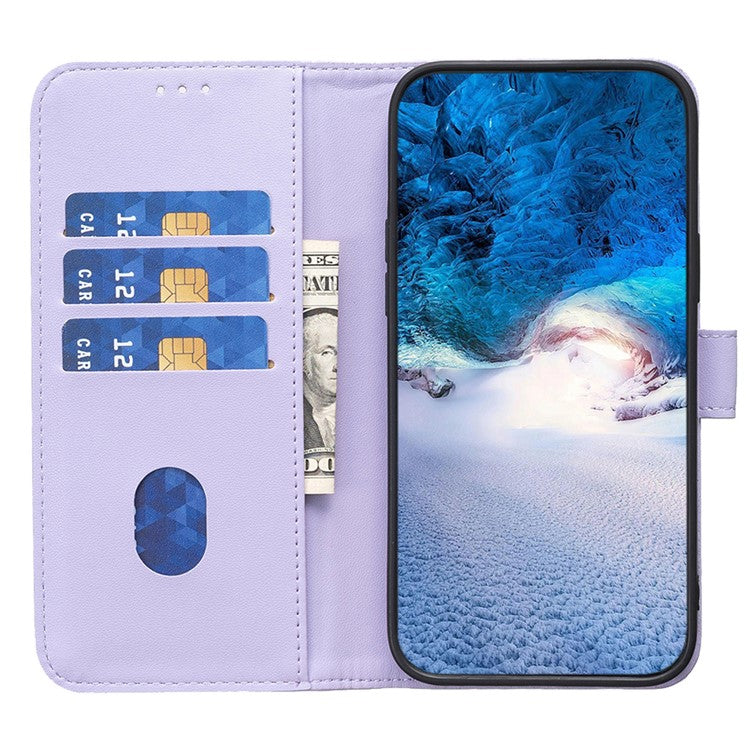 BINFEN COLOR BF17 For Motorola Moto G13 4G / G23 4G / G53 5G Magnetic Phone Case Wallet Leather Phone Stand Cover - Purple