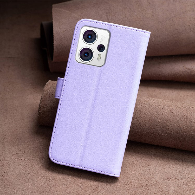 BINFEN COLOR BF17 For Motorola Moto G13 4G / G23 4G / G53 5G Magnetic Phone Case Wallet Leather Phone Stand Cover - Purple