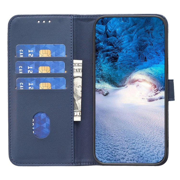 BINFEN COLOR BF17 For Motorola Moto G13 4G / G23 4G / G53 5G Magnetic Phone Case Wallet Leather Phone Stand Cover - Blue