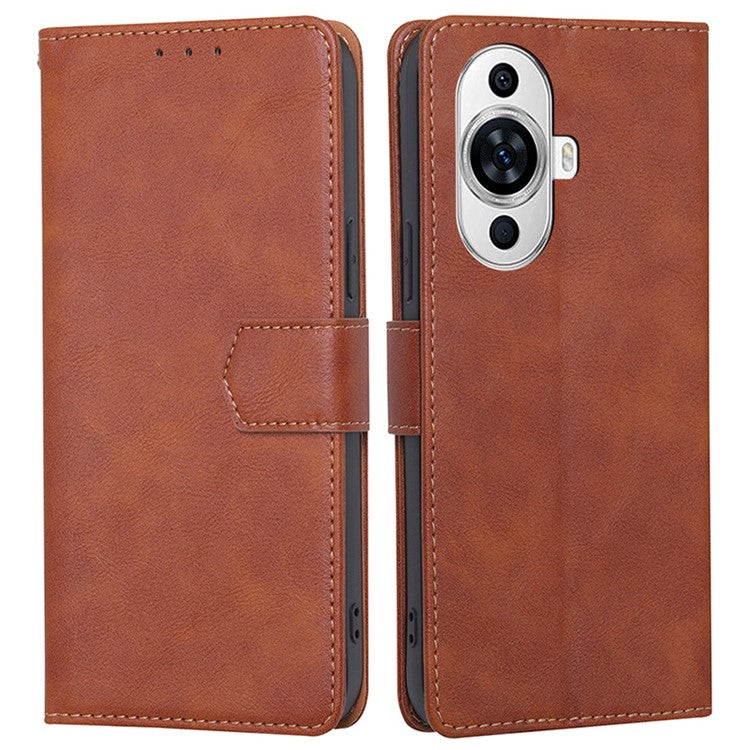 For Huawei nova 11 / nova 12s 4G / nova 12 Lite 4G PU Leather Flip Phone Case RFID Blocking Stand Wallet Folio Cover - Brown