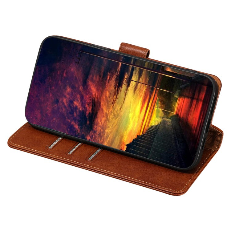 For Huawei nova 11 / nova 12s 4G / nova 12 Lite 4G PU Leather Flip Phone Case RFID Blocking Stand Wallet Folio Cover - Brown