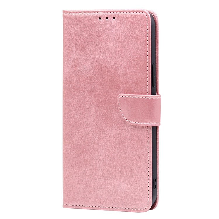 Wallet Phone Case for Huawei nova 11 Pro / nova 11 Ultra , PU Leather Calf Texture Stand Flip Cover - Rose Gold