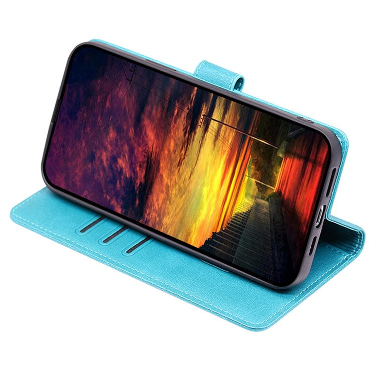 Wallet Phone Case for Huawei nova 11 Pro / nova 11 Ultra , PU Leather Calf Texture Stand Flip Cover - Baby Blue
